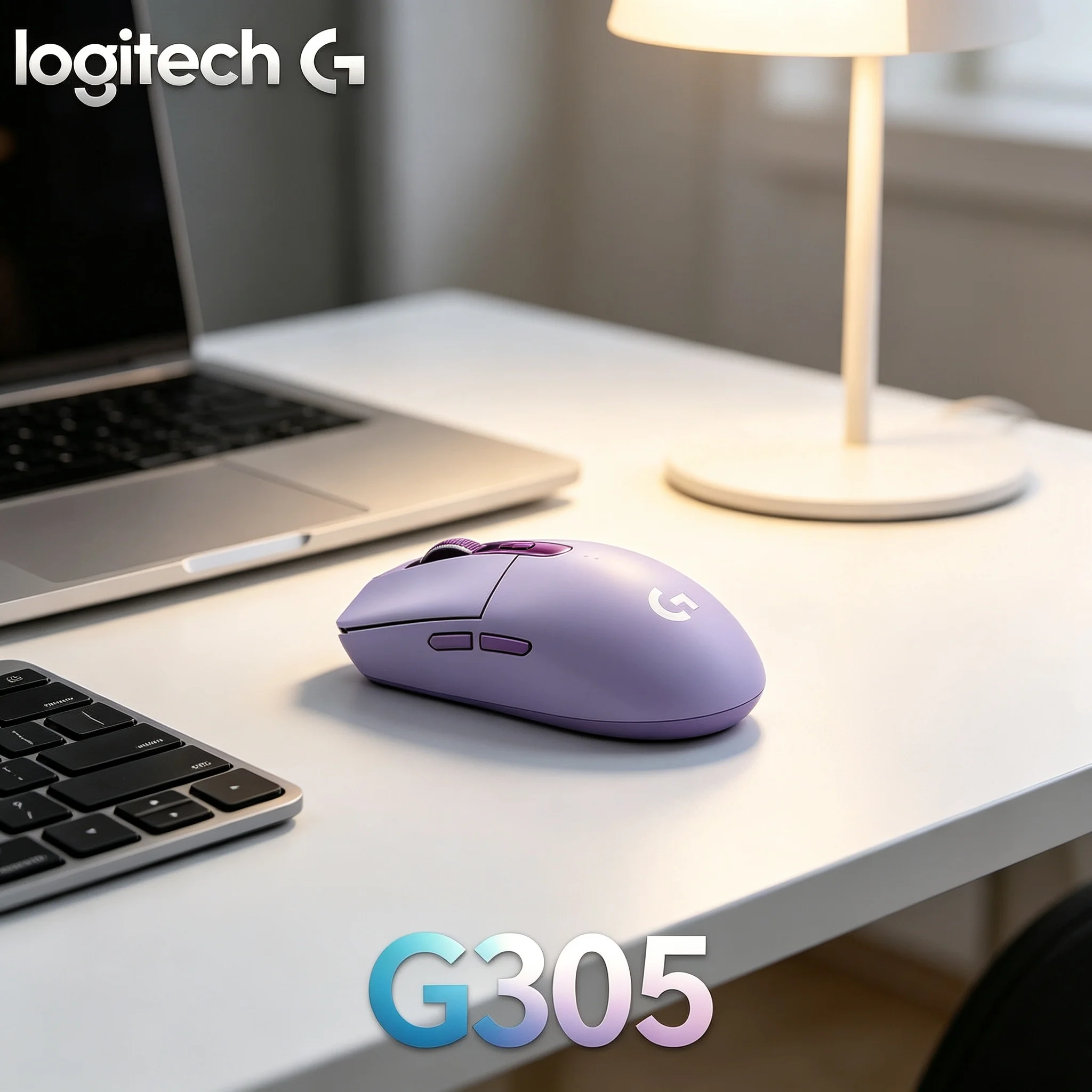 Logitech G305 Ergonomic Wireless Mouse, LIGHTSPEED 2.4G Tech, Low Power Consumption for Long Hour Gaming & Work