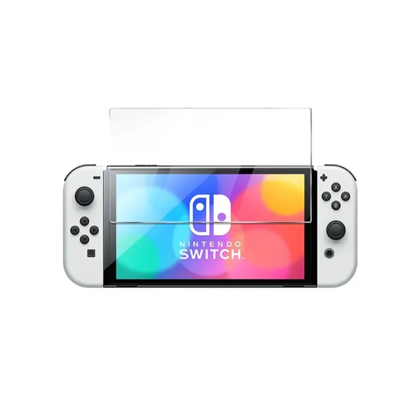 Pellicola salvaschermo per Nintendo Switch OLED 9H vetro temperato HD pellicola protettiva rigida antigraffio in vetro protettivo trasparente