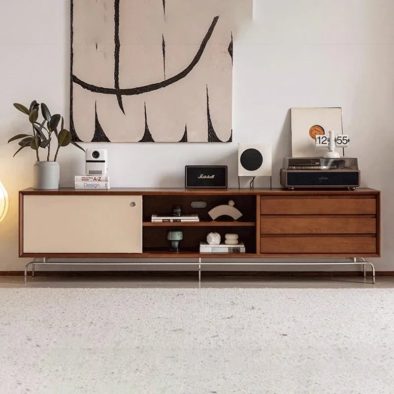 حامل تلفاز جمالي فرنسي شمالي عصري مع حامل تلفاز عالمي للتخزين أثاث غرفة المعيشة الحديثة من Mobiletto Porta Tv #3