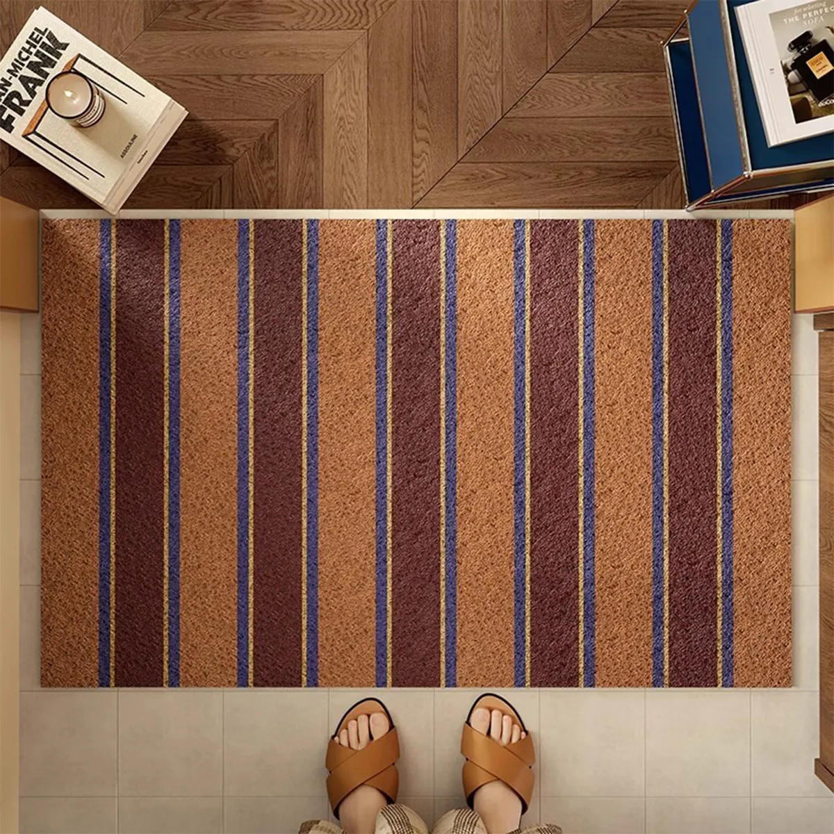 Absorbs Dirt Entrance Rug Door Mat Hallway Mat Non-Slip Dirt Resistant Easy Clean PVC Doormat Cuttable Entrance Rug Hallway Mat