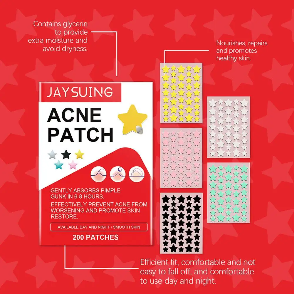 200Pcs Acne Pimple Patch Sticker Waterproof Acne Treatment Pimple Remover Tool Blemish Spot Facial Mask SkinCare Hidden Pimple