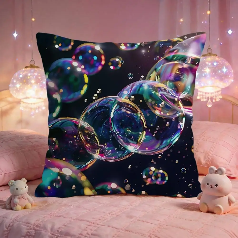Dreamy Bubble Cushion Cover Premium Comfort Reversible Pillow Cove -Two in One Design for Any Room & Car Interior