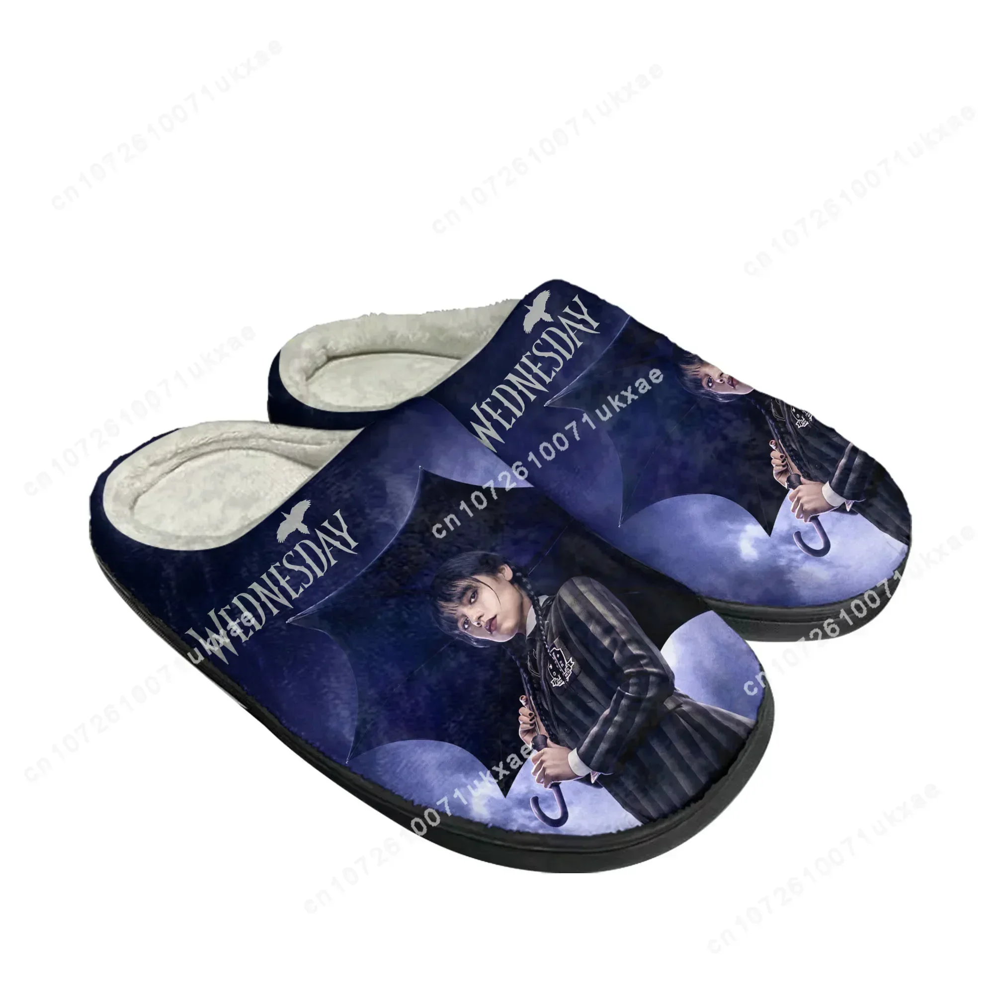 W-Wednesdays A-Addams Home Cotton Slippers Men Women Plush Bedroom Casual Keep Warm Shoes Thermal Indoor Slipper Customized Shoe