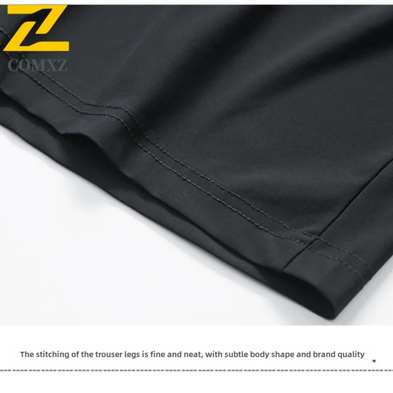 Summer New Men's Ice Silk Shorts Fashionable and Breathable Drawstring Shorts Outdoor Sports Large Size Basketball Shorts 6XL