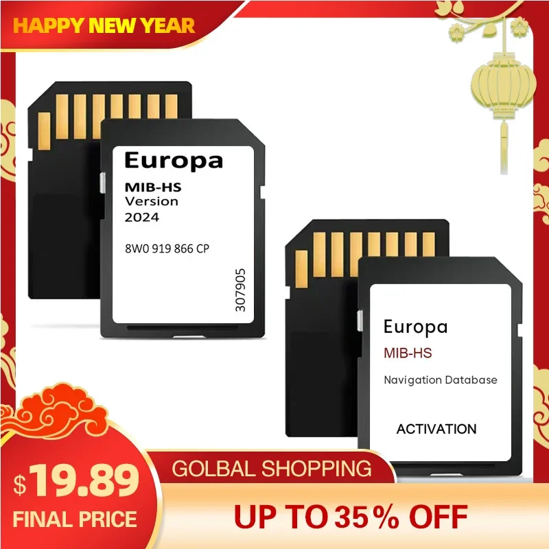 

8 Вт 0919866 CP Memory OEM SD Card MIB-HS Navigation Upgrade 2024 Система карты Европа Великобритании для Audi 2015-2020 A3 A4 A5 S RS Q SQ RSQ Car