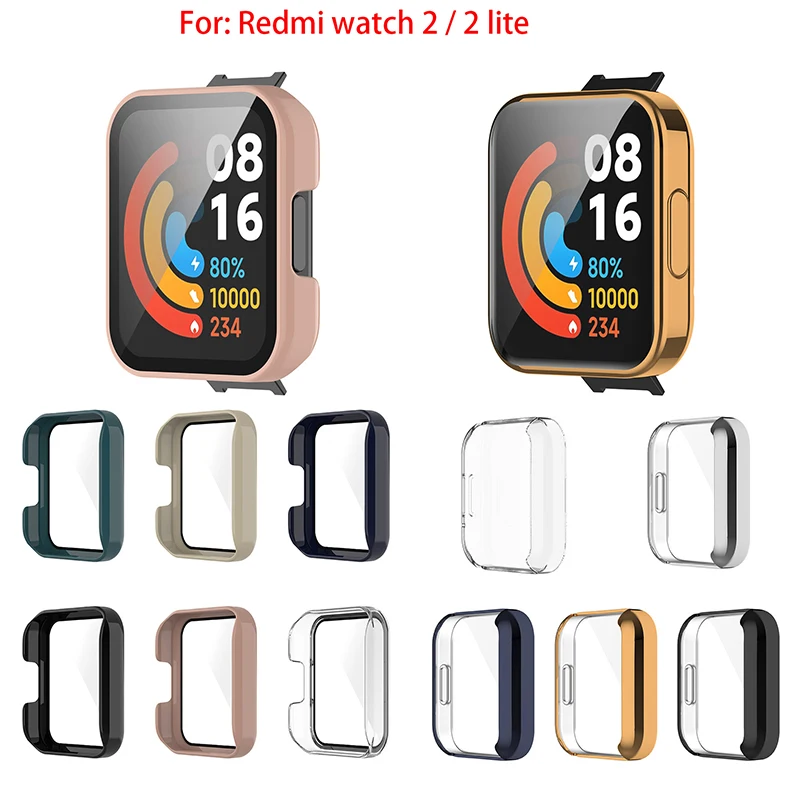 เคส PC + กระจกสำหรับ Xiaomi redmi Watch 4 3 2 1 TPU ฟิล์มป้องกันรอยขีดข่วนฝาครอบป้องกันสำหรับ Xiaomi redmi Watch 4 3 2 1 Lite