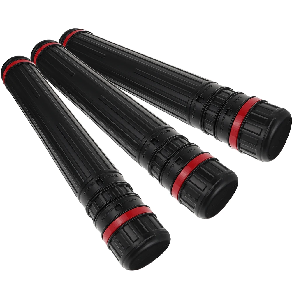 3Pcs Portable Telescopic Poster Tube Adjustable Length Shoulder Strap Durable Carrying Case for Posters Artwork