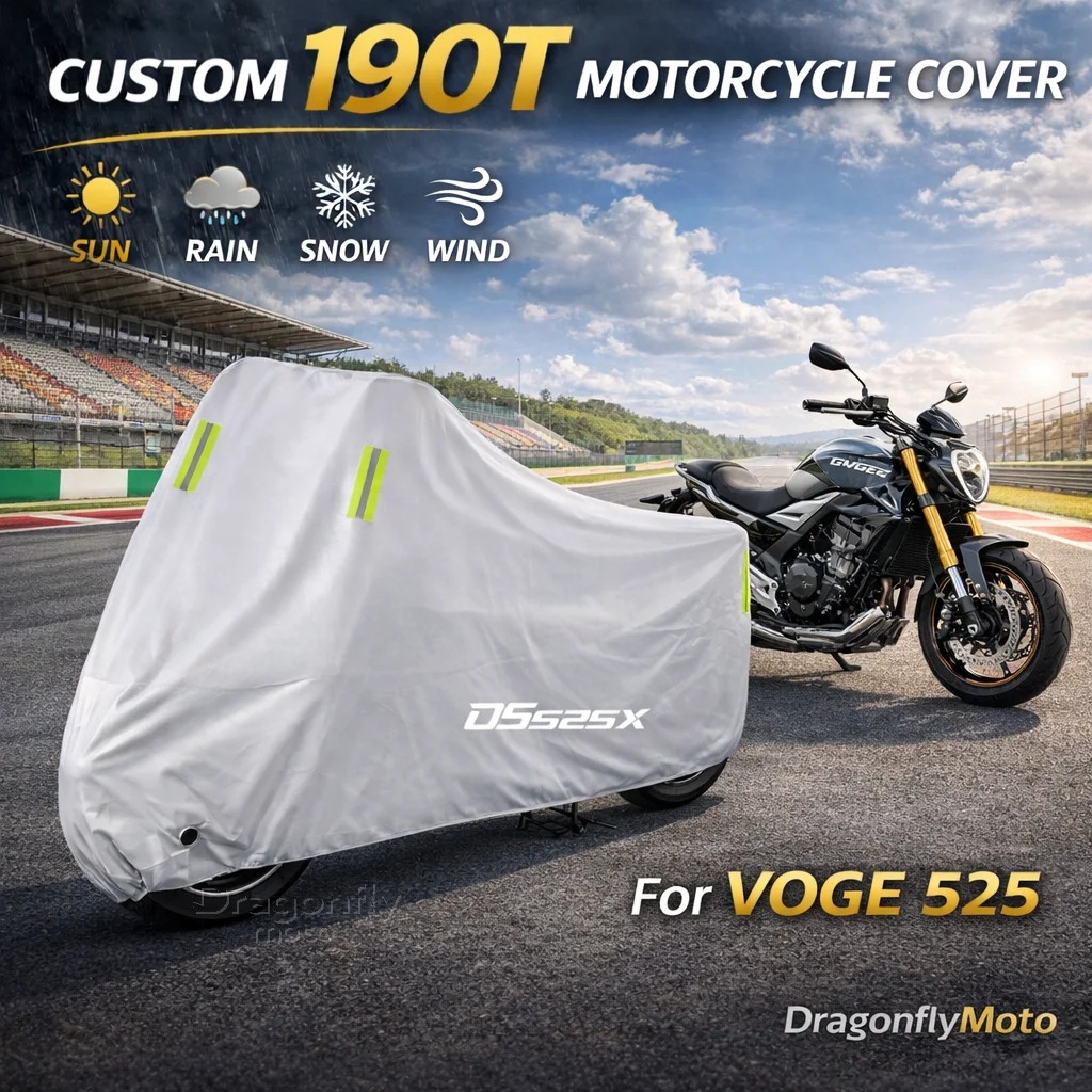 For VOGE 525 DSX DSX525 DS 525X Motorcycle Cover Silver Waterproof UV Rain Dust Sun Outdoor Indoor Protector