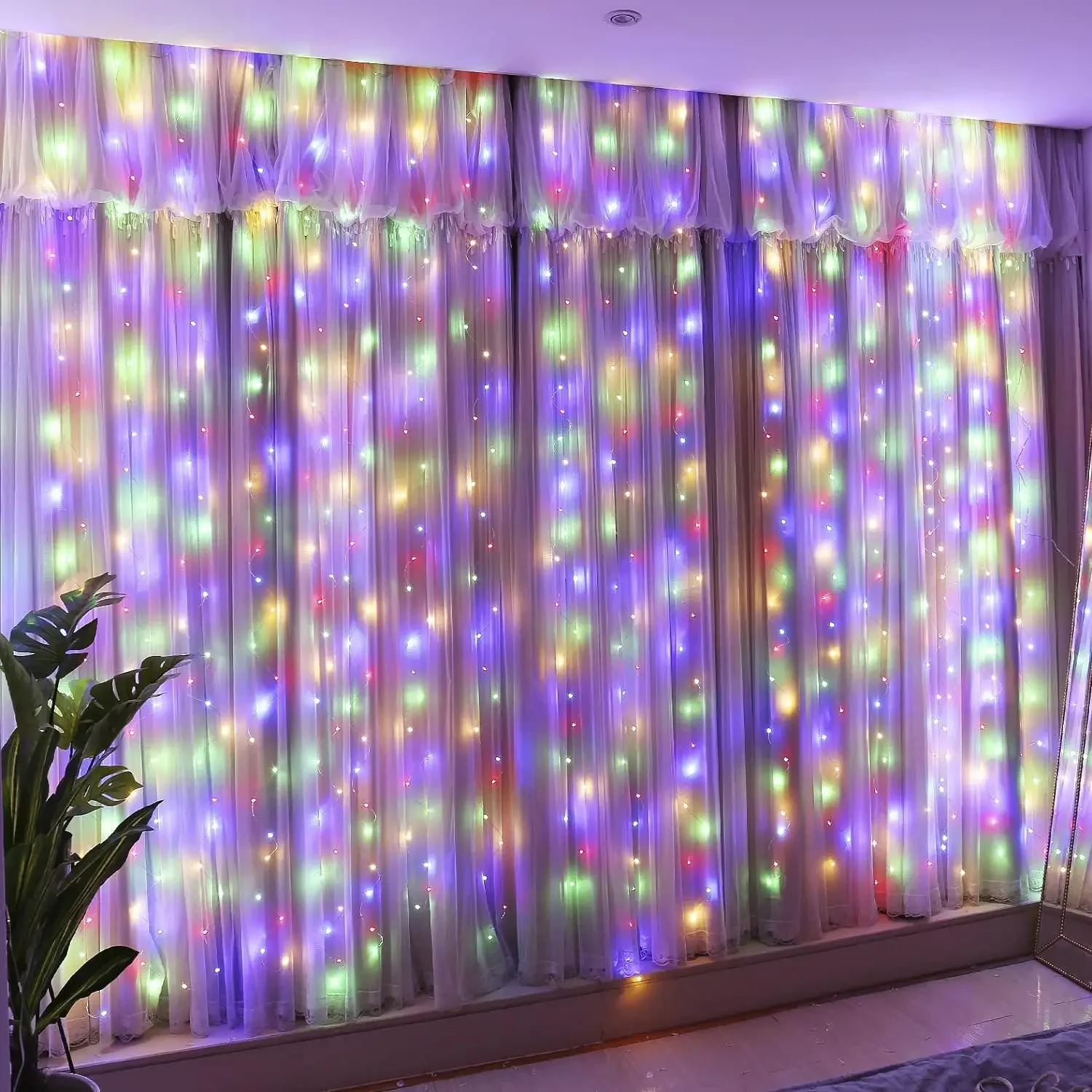 Led Curtain Lights 8 Mode Christmas Window Fairy Light USB String Light for Bedroom Party Outdoor Indoor Wall Decoration