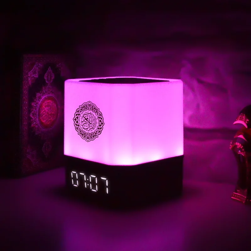 APP Controle Alcorão Speaker Digital AZAN Relógio com Alcorão Recitação Tradução Bluetooth Speaker Remoto Sem Fio LED Night Light