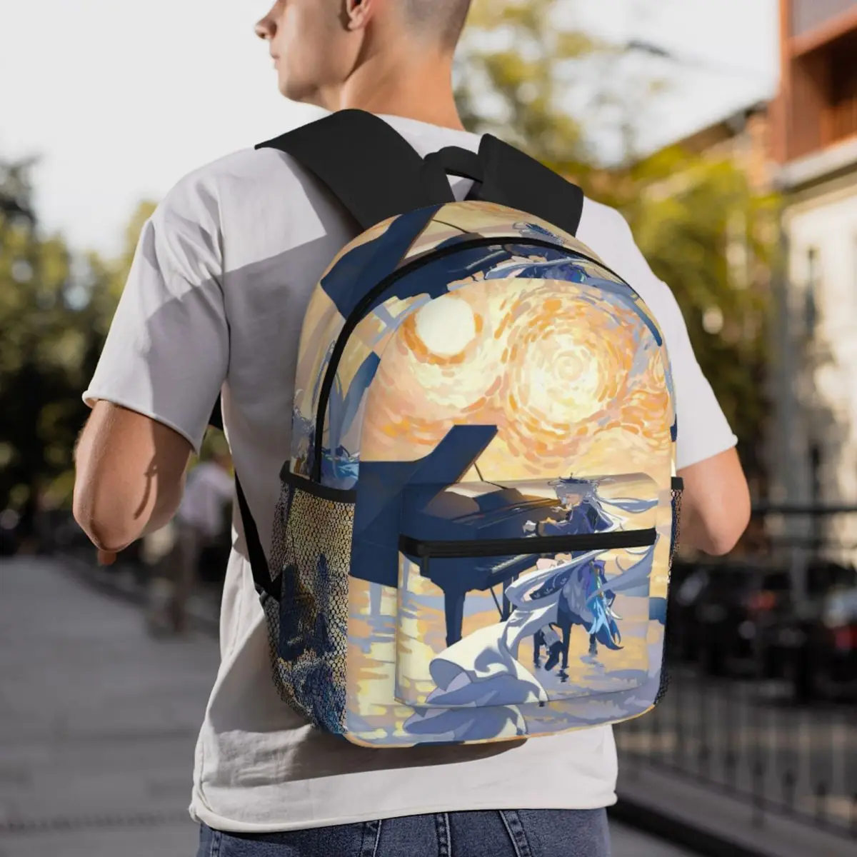 Furina Genshin Impact Game Backpack Student BookBag Children School Bag Computer Shoulder Bags for Men Women