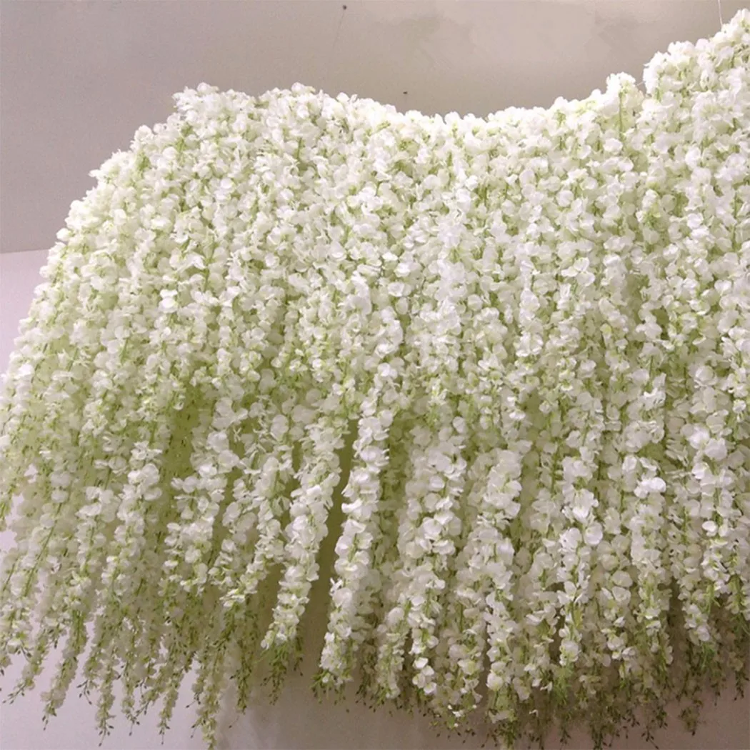 Silk Wisteria Flower Vines, 100cm Length, Hanging Rattan Flowers Wedding Decor, Beautiful Design, Perfect Home Decoration