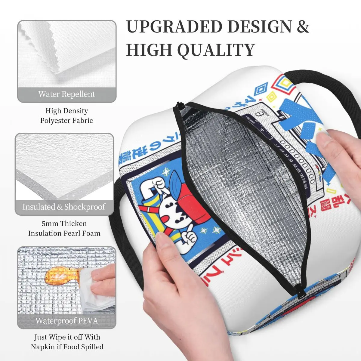 أكياس الغداء الأرض معزول بينتو صندوق مقاوم للماء حقيبة الغداء مانعة للتسرب نزهة أكياس حقيبة للحفاظ على البرودة للمرأة فتاة السفر #3