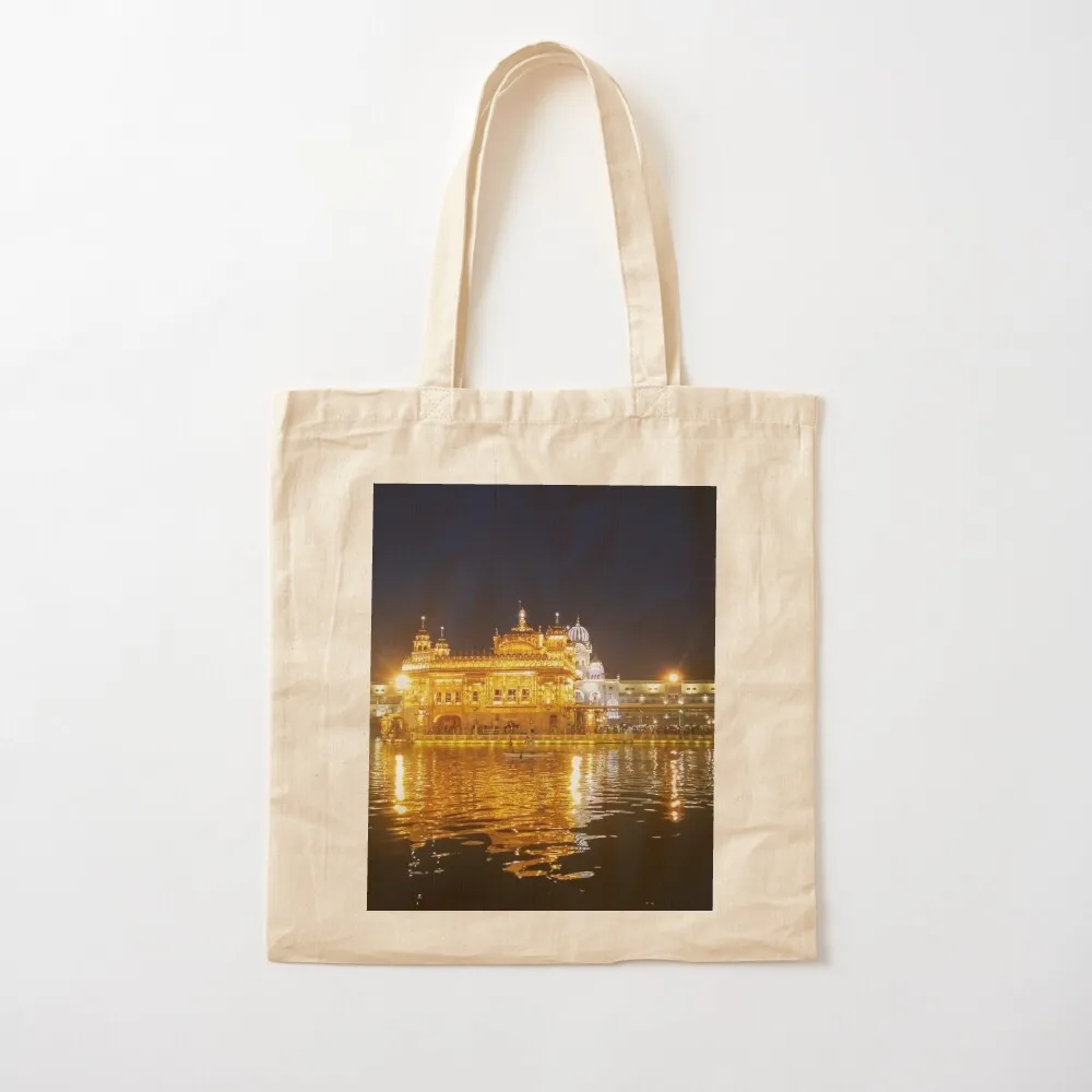 

The Golden Temple - Night View Tote Bag Shopper bag reusable grocery bags bags luxury women tote bag screen