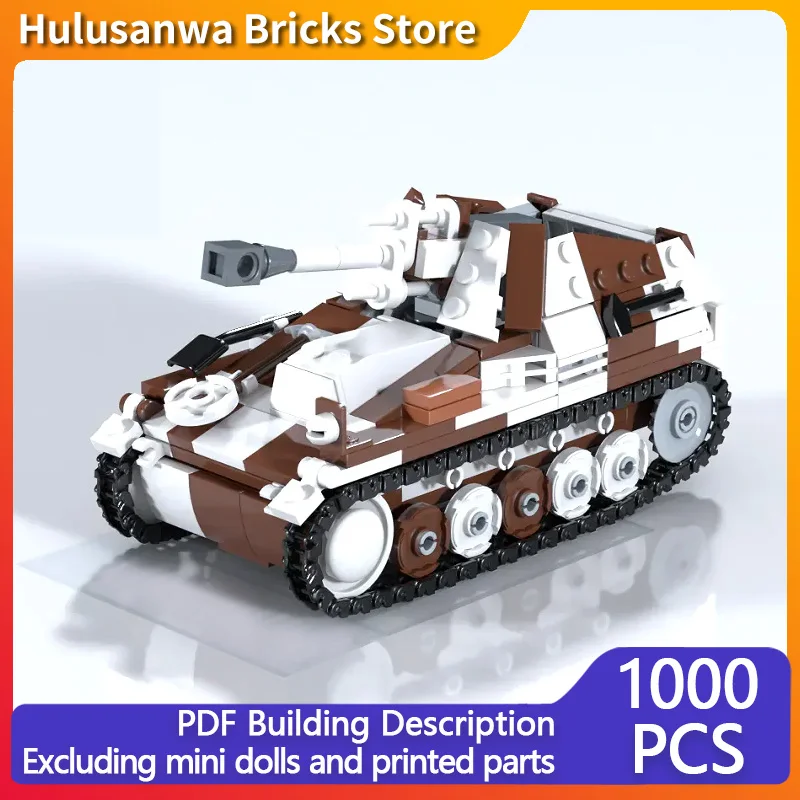 Self-Propelled Artillery Model MOC Building Bricks War Equipment Modular Technology Gifts Holiday Assemble Children Toy Suit