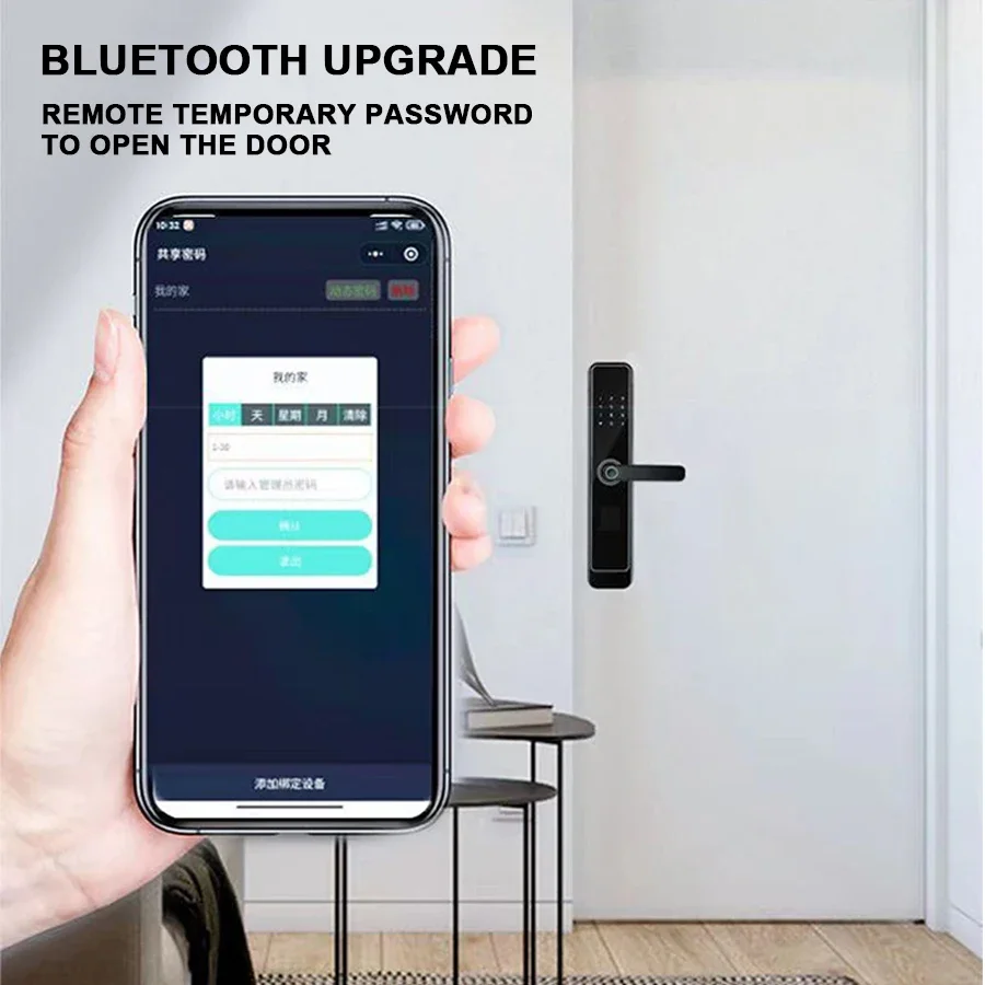 Serratura intelligente con funzione di sblocco impronta digitale e password digitale, nucleo di blocco livello C integrato