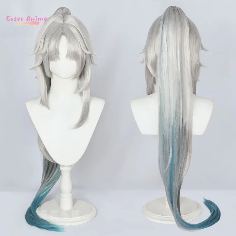 

Feixiao Косплей Парик Длинный Серебристый Белый Синий Парик Градиента Косплей Аниме Косплей Парики Термостойкие Синтетические Парики