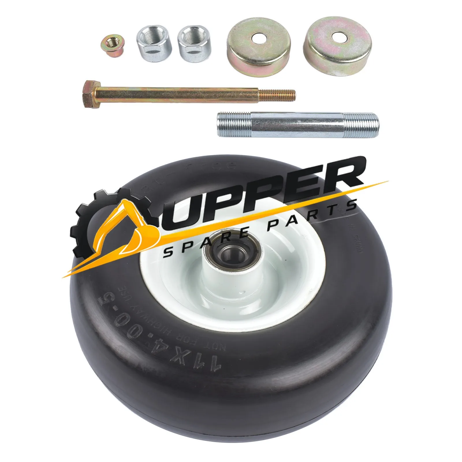 Wheel Assembly For Exmark 103-9591 11x400x5 No Flat Solid Foam/Rubber Tire NEW
