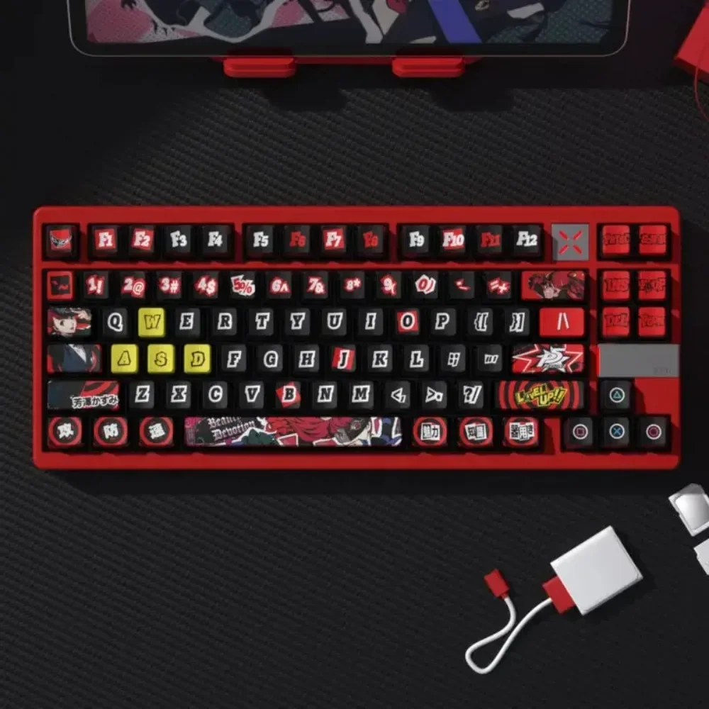 Persona 5/3 conjunto de teclas temáticas pbt sublimação de cinco lados altura oem kasumi yoshizawa amamiya ren yuuki makoto acessórios de jogo