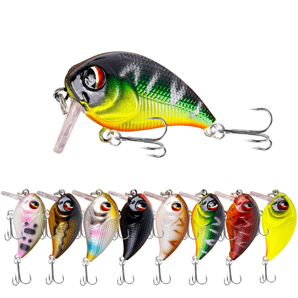 

5/8pcs Crank Fishing Lure Wobblers 4.5cm-7.4g Floating Artificial Plastic Hard Bait Trout Crankbait Bass Pike Fishing Tackle