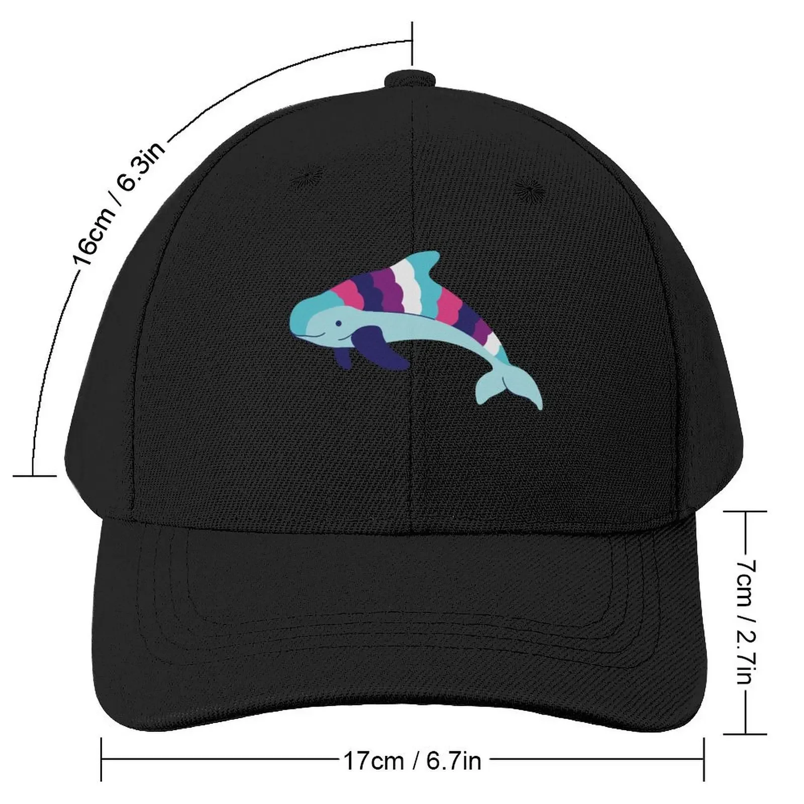 porpoise, whale, dolphins, marine life, save the vaquita- vaquita Baseball Cap western Hat Horse Hat Sun Cap Mens Women's