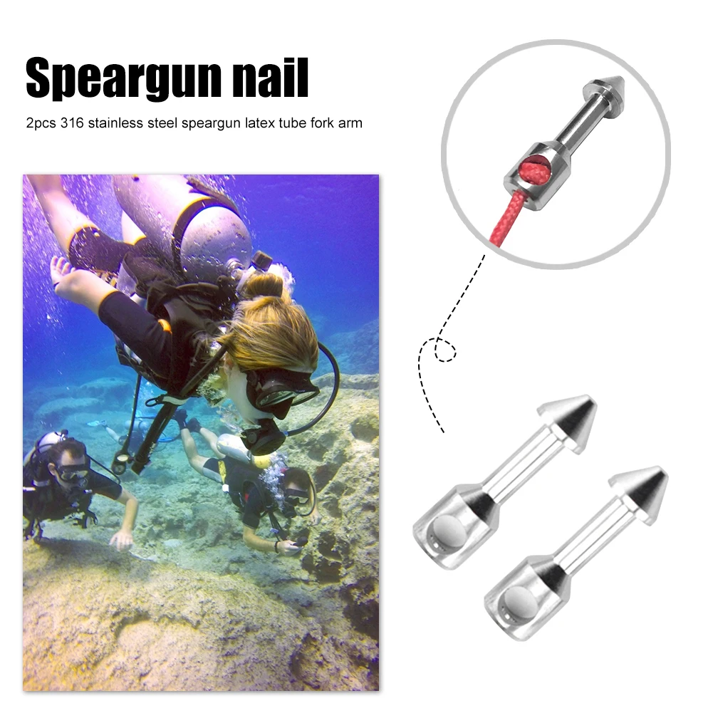 Spear Band Wishbone Nails for Spearfishing Scuba Diving Fishing Tackle Pack 2