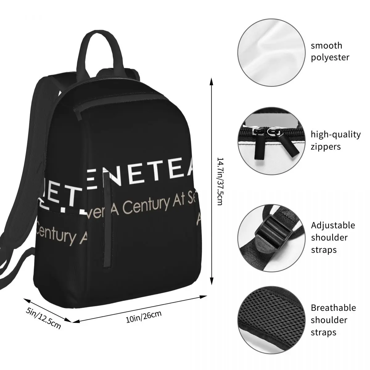 Beneteau Sailboat Sailing Yacht POCKET SIDE Backpack Student BookBag Boys Girls School Bag Computer Shoulder Bags Men Women