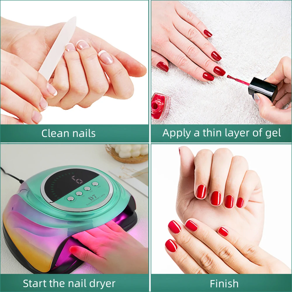 D7 เครื่องเป่าเล็บมืออาชีพโคมไฟสําหรับเล็บที่มีประสิทธิภาพ UV เจลเล็บโคมไฟ 66 LEDs อัตโนมัติ Sensing GEL Polish Drying Lamp