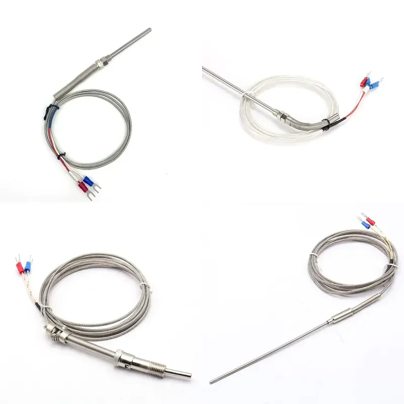 Industrial K J T E Thermocouple Sensor Stainless Steel Screw Probe Waterproof IP65 PT100 ODM