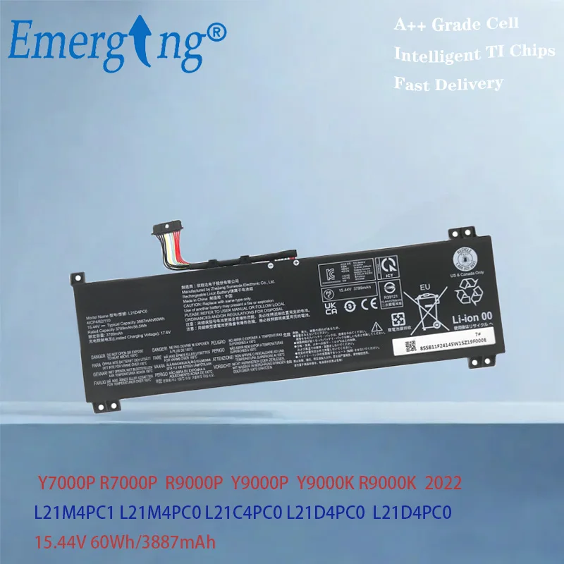 

L21M4PC1 L21M4PC0 L21C4PC0 L21D4PC0 Laptop Battery Lenovo Legion Y7000P R7000P R9000P Y9000P 2022 for IdeaPad Gaming 3 15IAH7