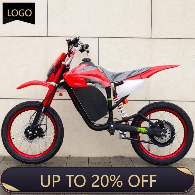 WWQ 20Ah 72V 2000W Electric Motorcycle Off-Road Bike Brushless Wheel Hub Motor