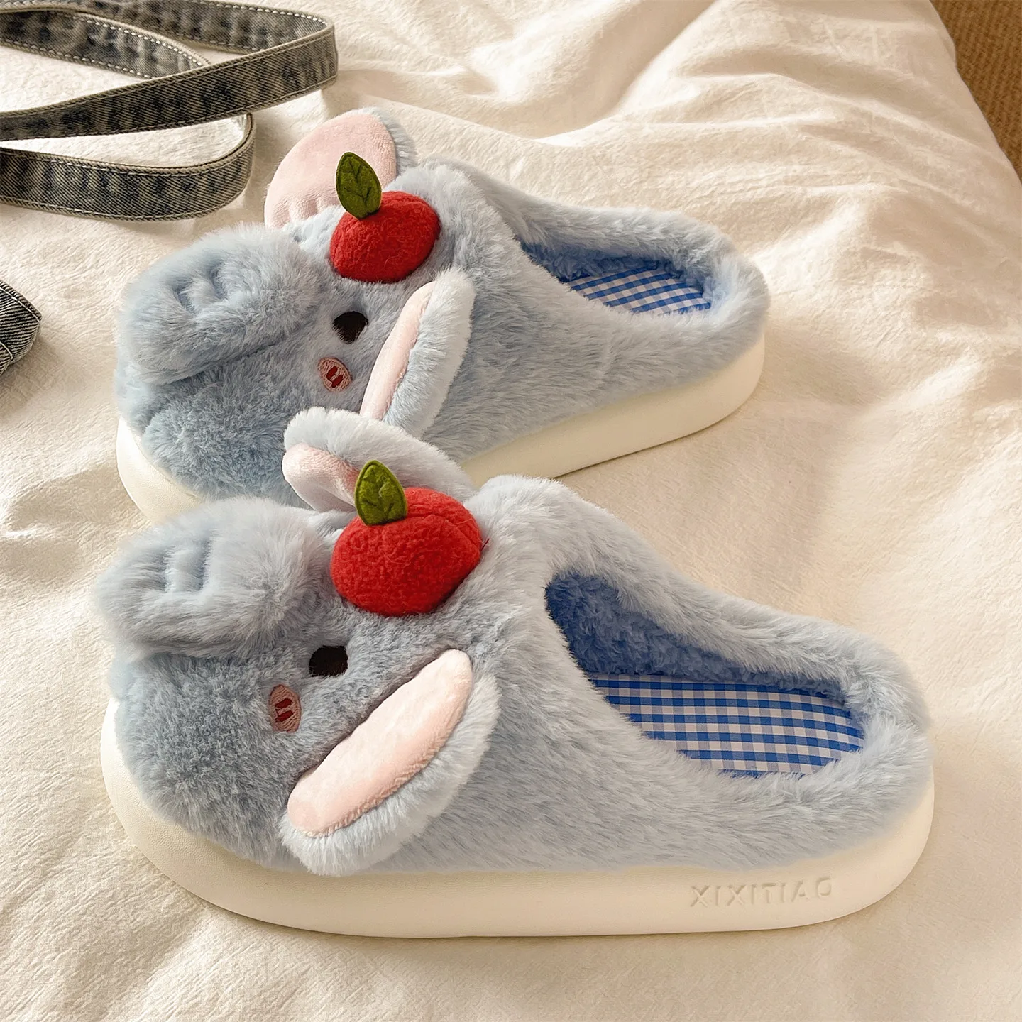 

Домашние тапочки Thi Bot, женские зимние теплые противоскользящие домашние тапочки с милым слоном, римские милые тапочки