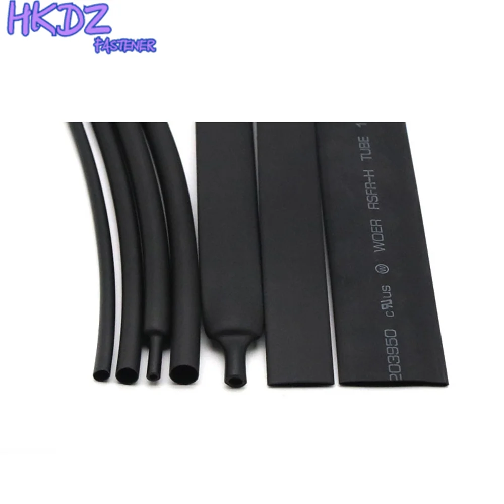 Heat Shrink Tube without Glue Adhesive Lined 3:1 Tubing Sleeve Wrap Wire Insulation Cable kit 1.5/3/4.5/6/7/9/12/15-50mm