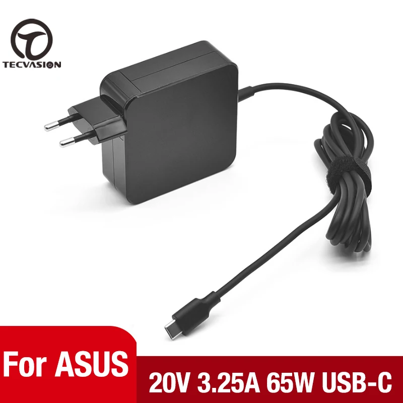 20V 3.25A 65W USB-C AC Adapter Laptop Charger For Asus ZenBook 14 UX425JA UX435EA UX435EG UM425IA UX393JA Type-C Xiaomi Notebook