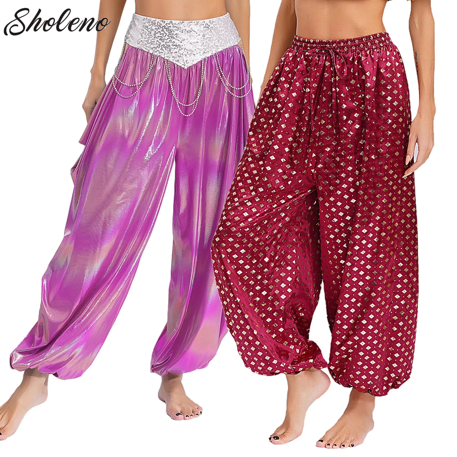 

Halloween Bloomers Belly Dance Tribal Arabic Harem Pants Bellydance Pants Egyptian Lantern Pants For Carvinal Loose Trousers