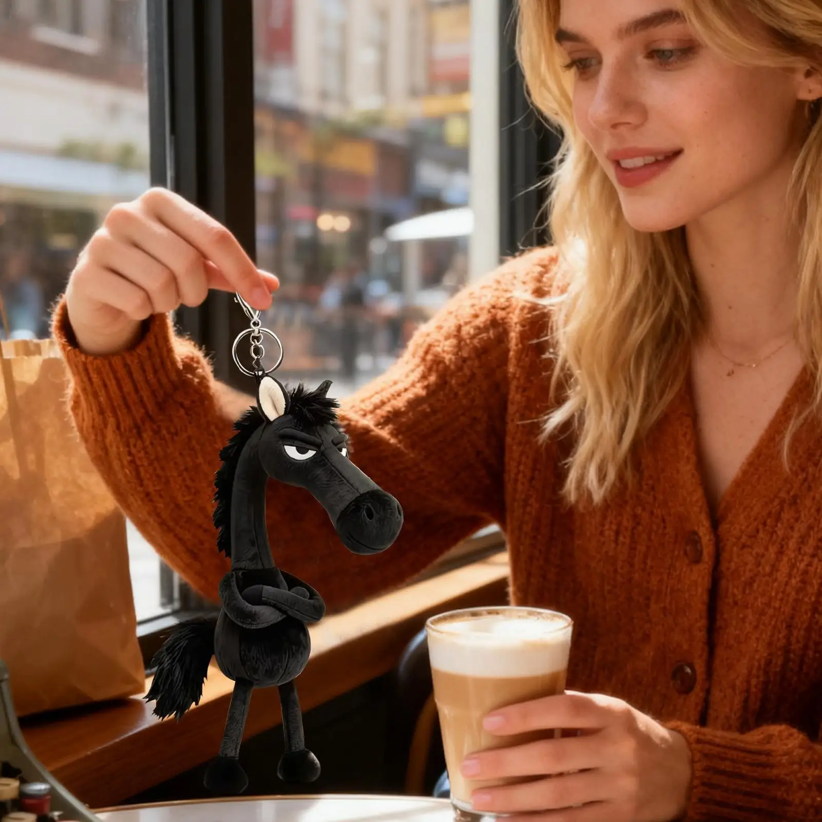 Paard sleutelhangers voor vrouwen 2026 schattige pluche decoratie hanger jaar van het paard portemonnee charme voor rugzak vriend vriend meisje