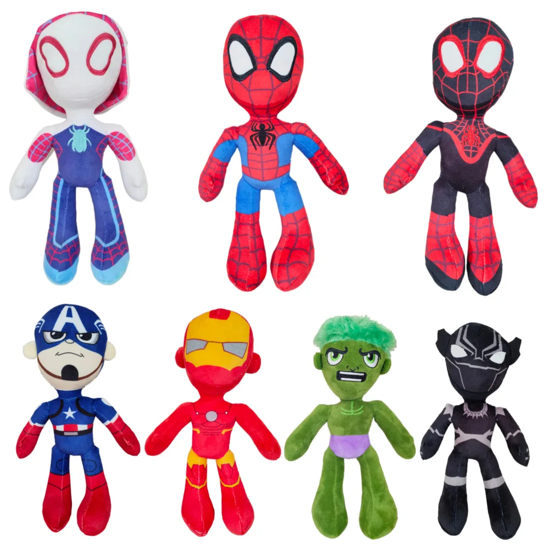 30cm Marvel Plush Toy Spider Man Captain America Iron Man Hulk Groot Panther Soft Doll Disney Figure Birthday Christmas Gift