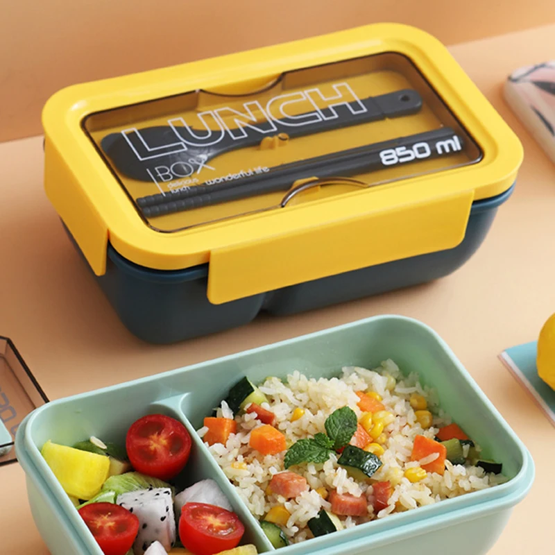 

Portable Lunch Box Kids Students Office Bento Box With Chopsticks And Spoon Microwave Food Storage Container Japanese Style