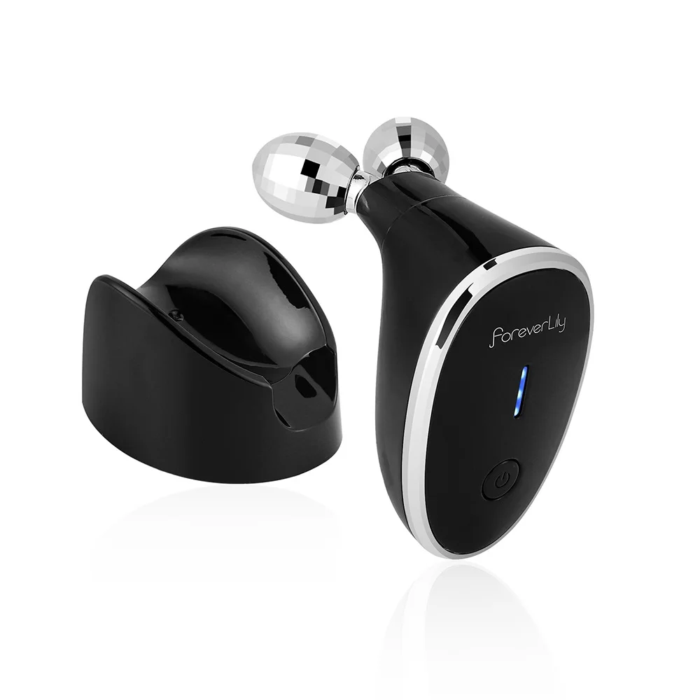 Machine de levage de visage EMS, rouleau amincissant pour le visage, micro masseur de courant, resserrement des lignes du cou, dissolvant de double ruisseau, appareil de soins de la peau