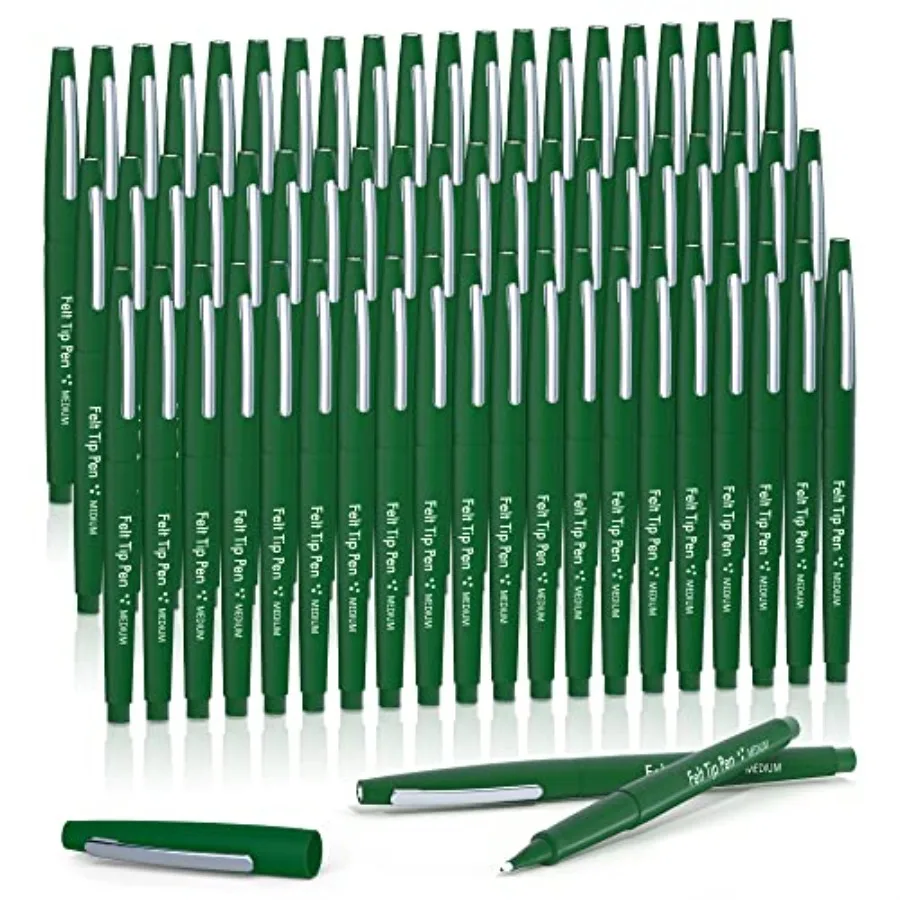 

Felt Tip Pens Pack 0.7mm Medium Point Felt Tip Markers Pens for Journaling Writing Note Taking Planner Perfect for School Offic