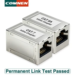COMNEN RJ45 Female to Female CAT6/6A Shielded Keystone Coupler Inline Ethernet Coupler Ethernet Extender Adapter Ethernet Cable