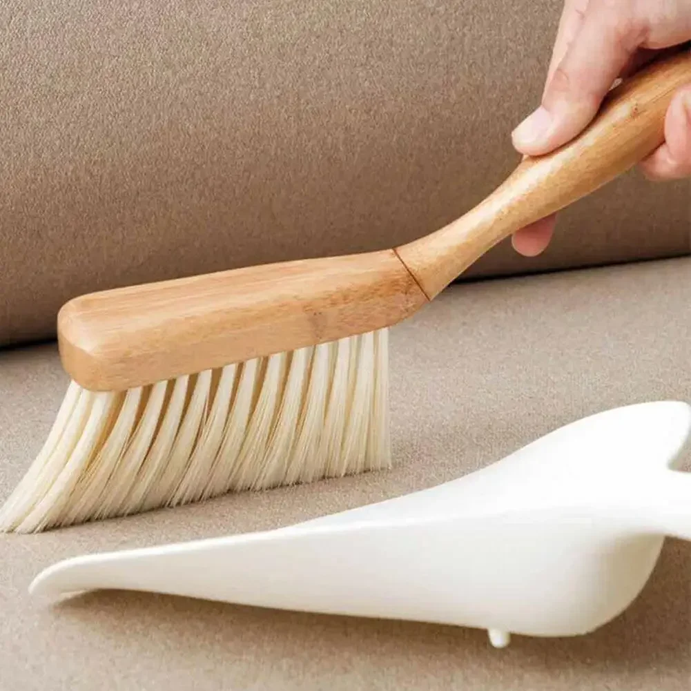 Newest Style Desktop Cleaning Set Mini Bamboo Broom Dustpan Combination Set Household Pet Small Broom Pinch Garbage Shovel Tool