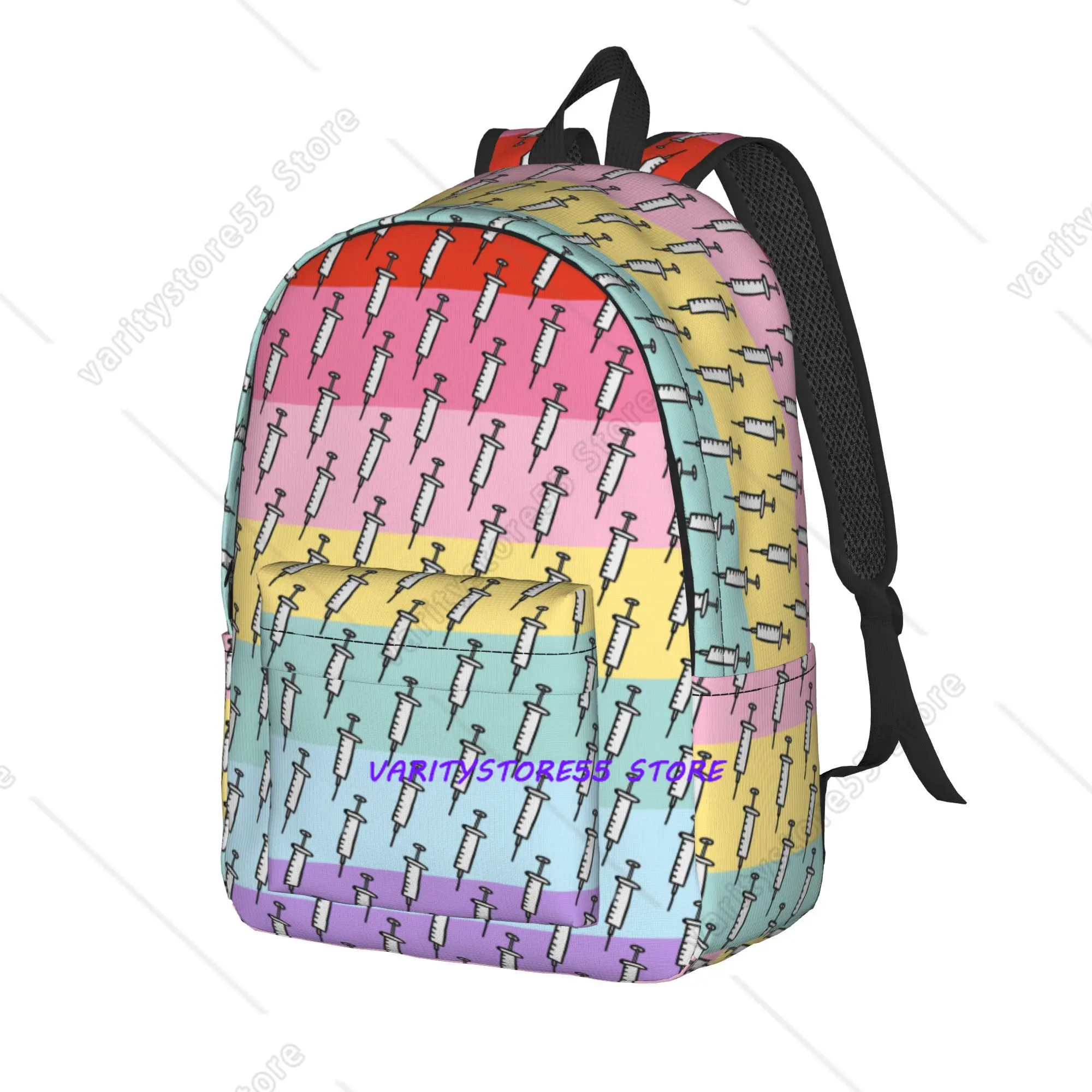 Enfermera En Apuros Cool Backpack with Pocket High School Hiking Travel  Daypack for Men Women Laptop Computer Canvas Bags