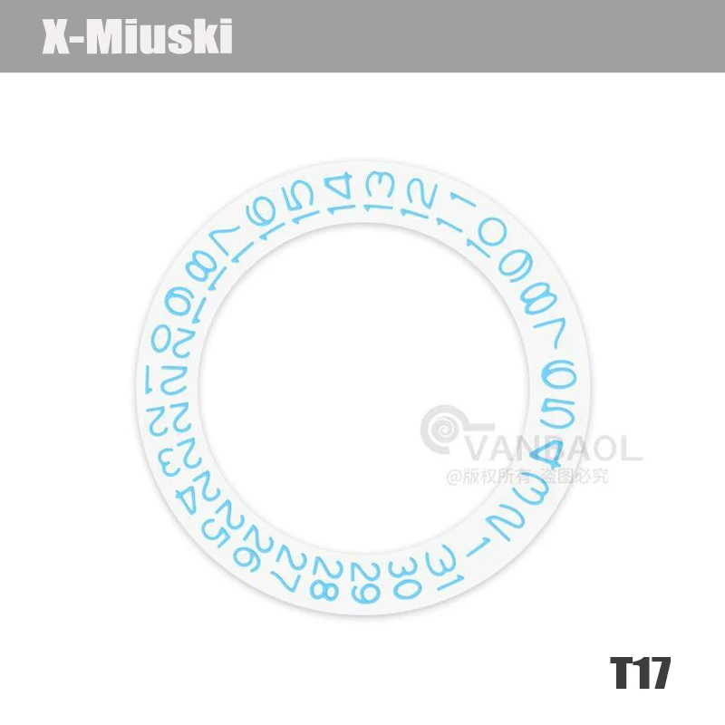 NH35 NH36 ホワイトデイデイト文字盤 NH35 NH36 4R35 4R36 7S 日本製自動巻きムーブメント NH35 デイト文字盤ホイール貼り付けパッチ