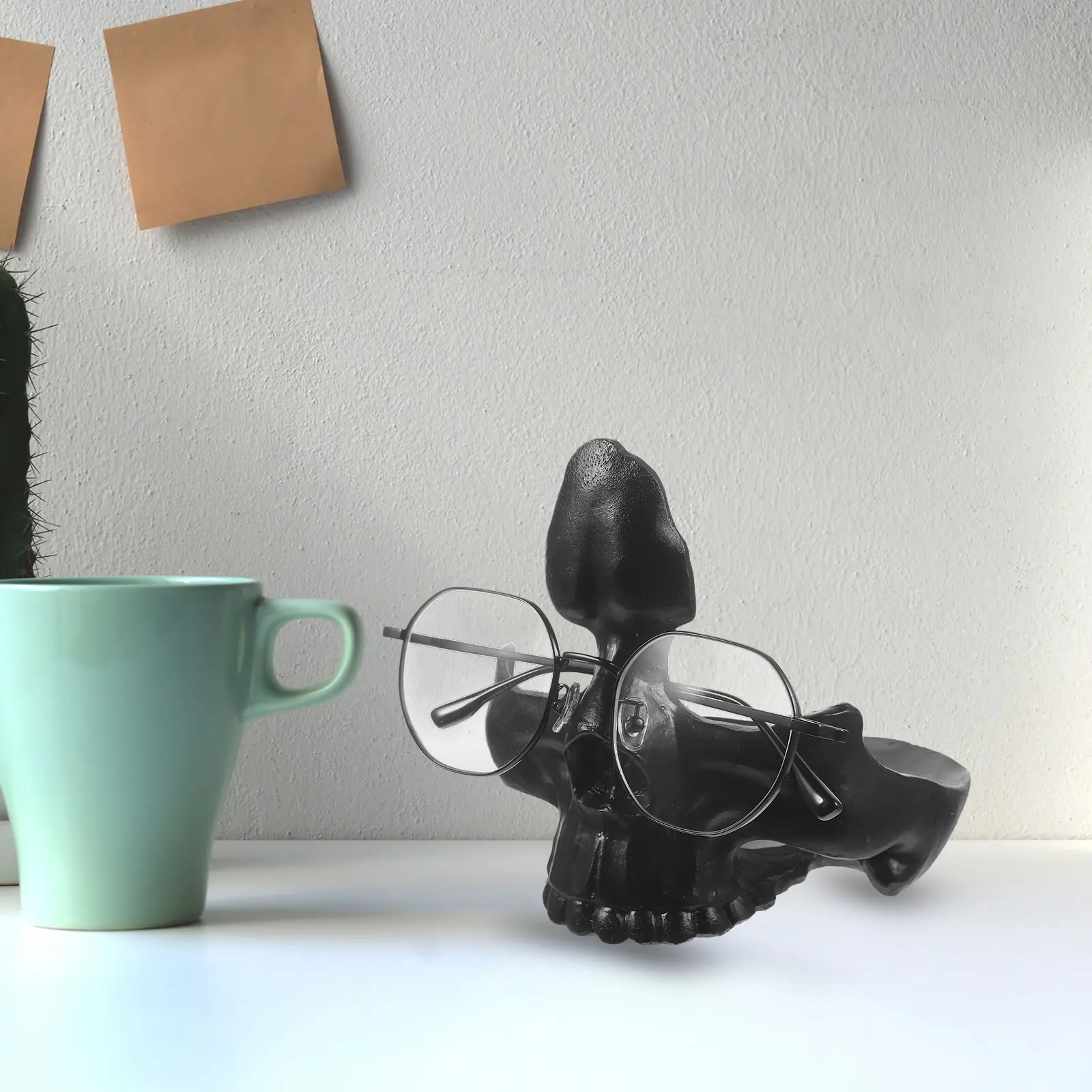

Glasses Frame Ornaments Scull Desk Holder Sunglasses Holders Eyeglass Stand Office