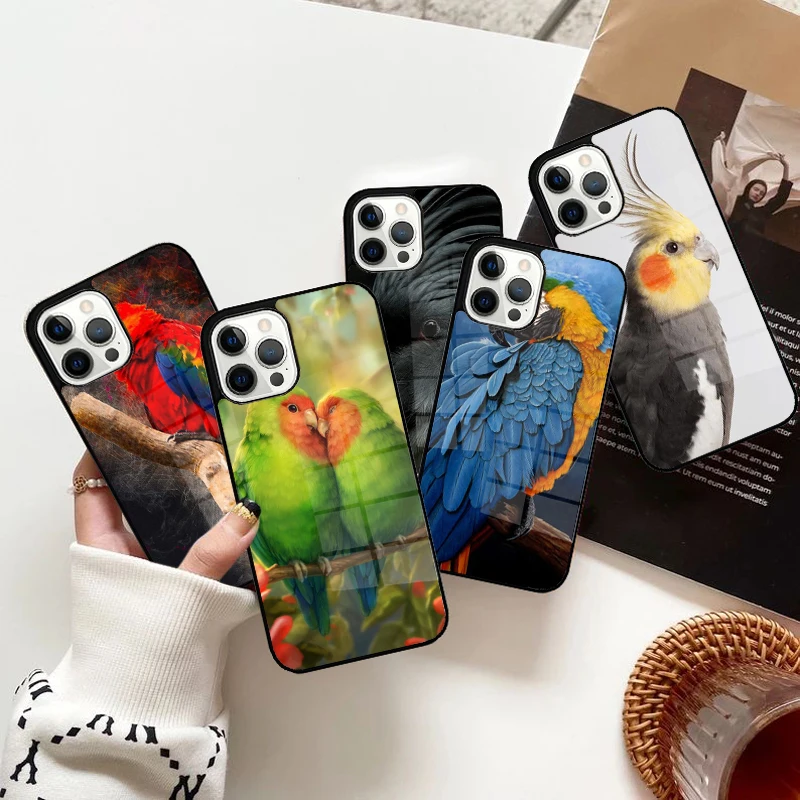 Animal Macaw Parrot Colourful Phone Case Strong Magnetic for iPhone 15 16 14 13 Pro Max 11 12 Mini Magsafe Wireless Charging