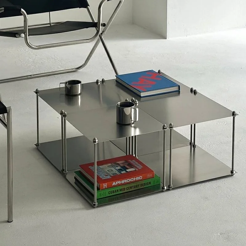 Stainless steel optical axis module rack, floor-to-ceiling storage rack in the living room