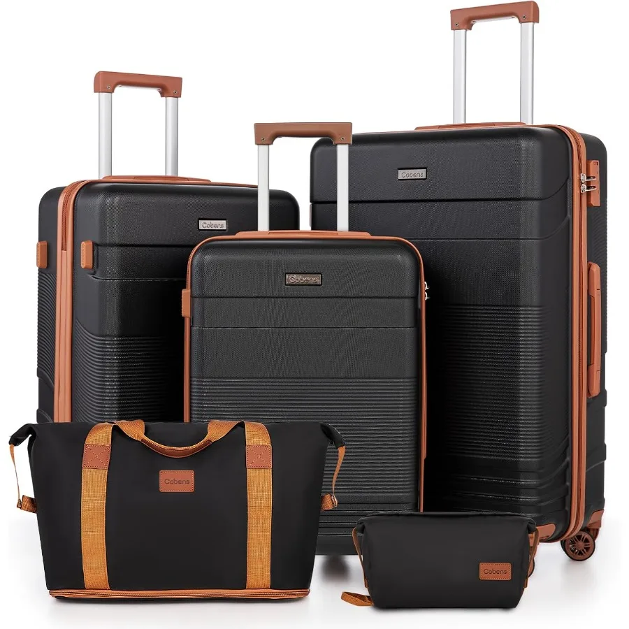 Luggage Sets 5 Pcs with Spinner Wheels, 20/24/28inch