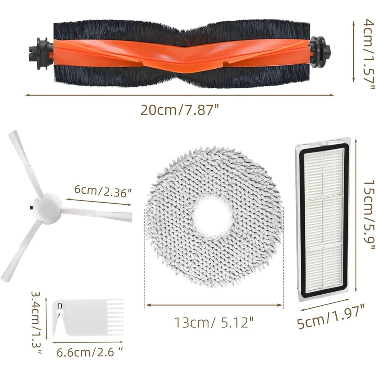 AUU-For L10S Ultra / L10 Ultra / X10+ Vacuum Cleaner Robot Main Side Brushes Mop Pads HEPA Filters Spare Parts