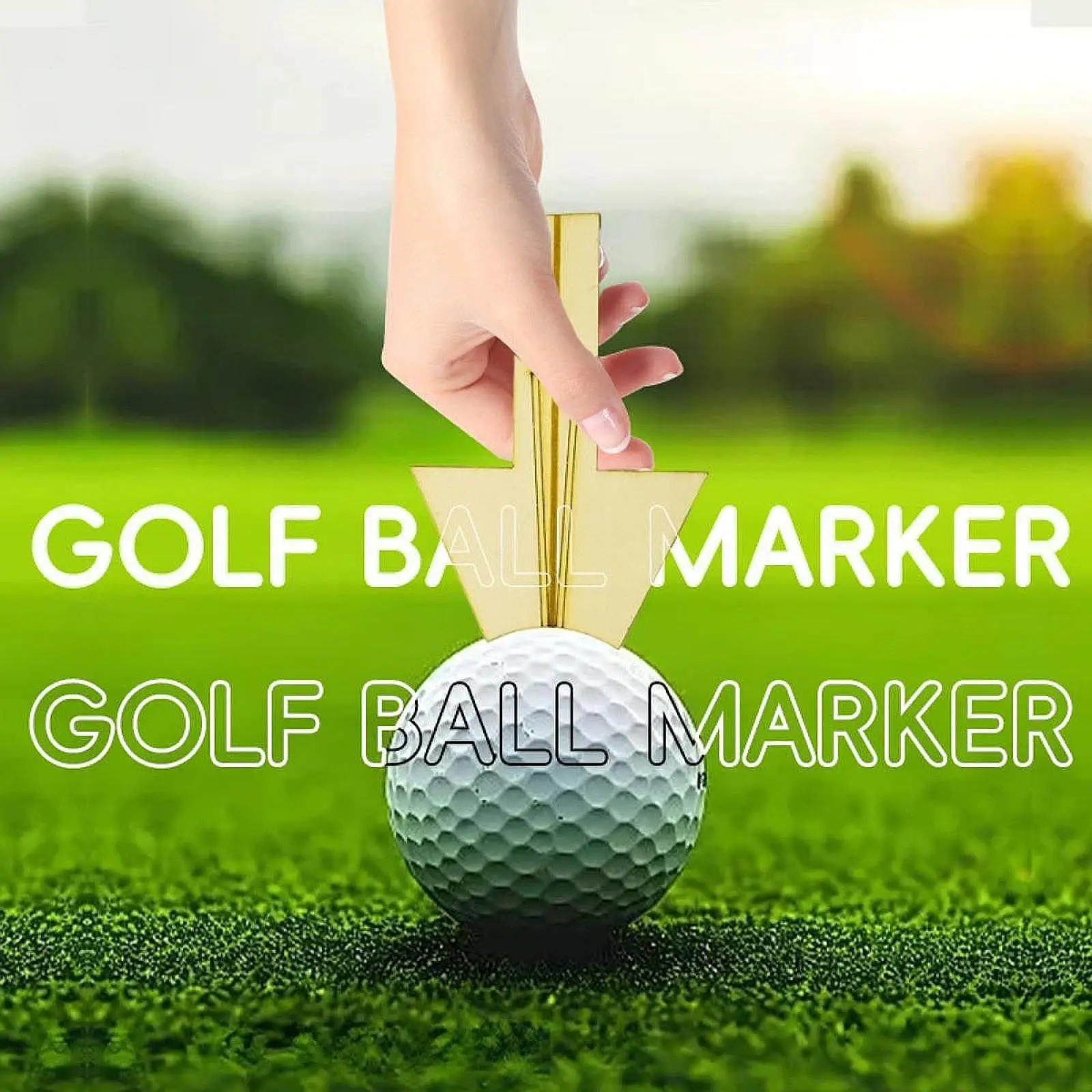 

Golf Accessories Premium Wood Lightweight Golf Ball Marker for Boyfriend Dad